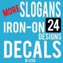 Slogan Words Iron-on Transfers 30 Decal Designs