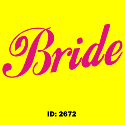 Bride Fancy Iron-on Decal