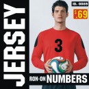 Single Jersey Iron-on Numbers