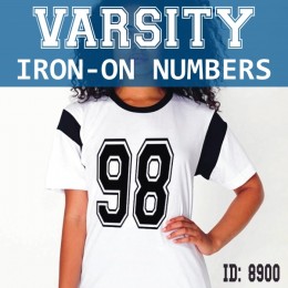 Big Varsity Outline Iron-on Numbers